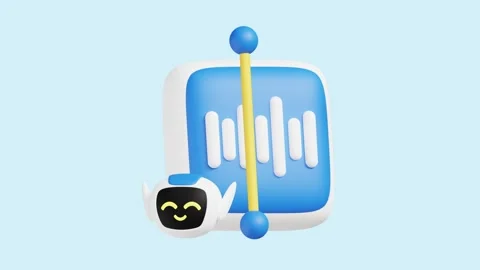 Audio Authentication animated 3d icon. Stock Footage 289452830