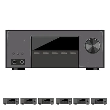 Audio av receiver cartoon vector graphic Stock Illustration