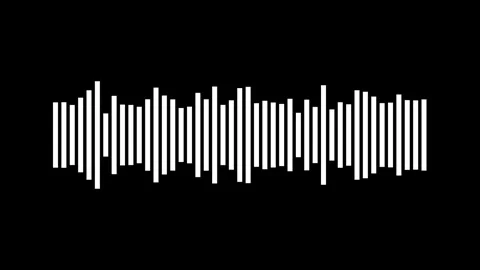 Audio bar, spectrum form white video footage of audio visualizer. Stock Footage 311404086