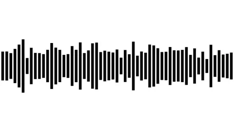 Audio bar, spectrum form white video footage of audio visualizer. Stock Footage 311404092