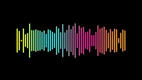 Audio bar, spectrum form white video footage of audio visualizer. Stock Footage 311404178