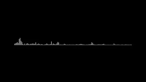 Audio bar, spectrum form white video footage of audio visualizer. Stock Footage 311404384