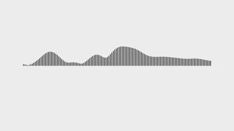 Audio bar, spectrum form white video footage of audio visualizer. Stock Footage 311404466