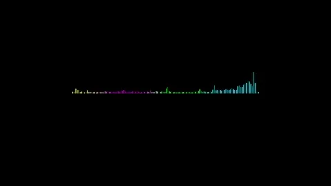 Audio bar, spectrum form white video footage of audio visualizer. Stock Footage 311404535