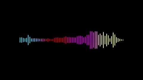 Audio bar, spectrum form white video footage of audio visualizer. Stock Footage 311404678