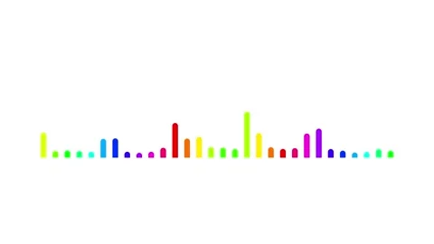 Audio bar, spectrum form white video footage of audio visualizer. Video stock 311404770