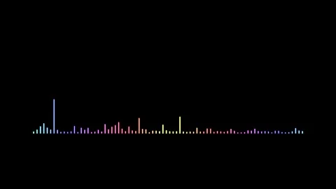Audio bar, spectrum form white video footage of audio visualizer. Video stock 311404811