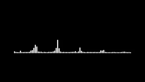 Audio bar, spectrum form white video footage of audio visualizer. Stock Footage 311404834