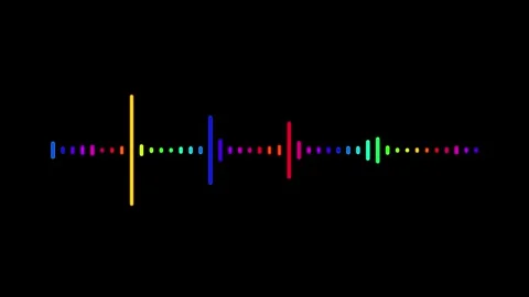 Audio bar, spectrum form white video footage of audio visualizer. Stock Footage 311404841