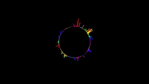 Audio bar, spectrum form white video footage of audio visualizer. Video stock 311404877