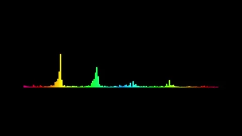 Audio bar, spectrum form white video footage of audio visualizer. Video stock 311404878