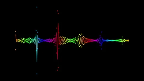 Audio bar, spectrum form white video footage of audio visualizer. Video stock 311404923