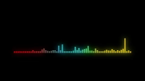 Audio bar, spectrum form white video footage of audio visualizer. Stock Footage 311405024