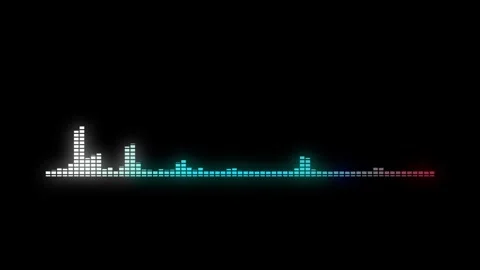 Audio bar, spectrum form white video footage of audio visualizer. Video stock 311405032