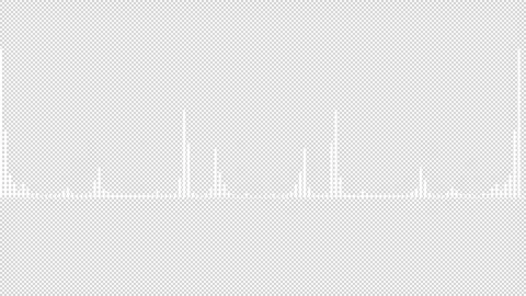 Audio bar, spectrum form white video footage of audio visualizer. Video stock 311405222