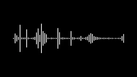 Audio bar, spectrum form white video footage of audio visualizer. Video stock 311405231