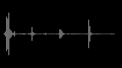Audio bar, spectrum form white video footage of audio visualizer. Stock Footage 311405238