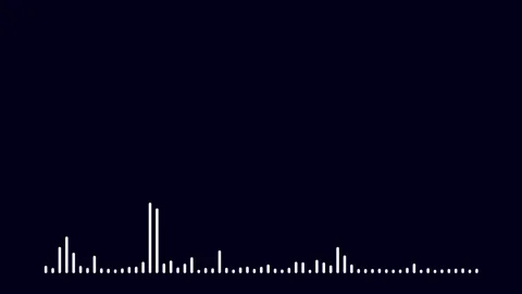 Audio bar, spectrum form white video footage of audio visualizer. Video stock 311405241