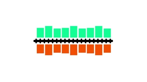 Audio Bar Wave Chart Icon Stock Footage 340305777