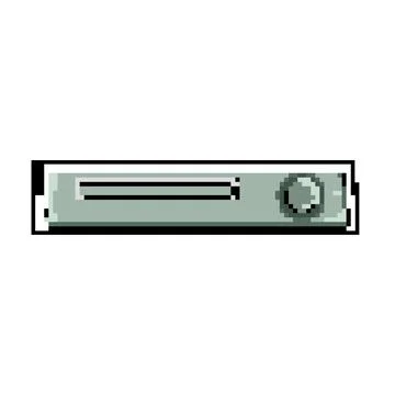 Audio blu ray player game pixel art vector illustration Stock Illustration