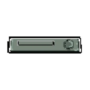 Audio blu ray player pixel art vector illustration Stock Illustration