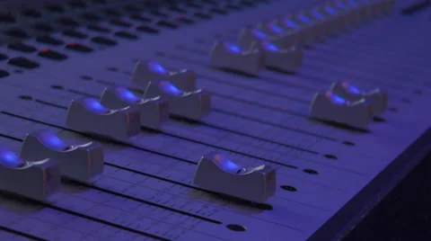Audio Board Faders 1 Stock Footage 36108402