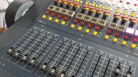 Audio Board Flyover 2 Stock Footage 107531580