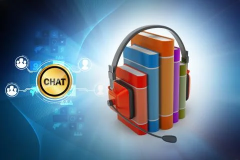 Audio book concept Stock Illustration