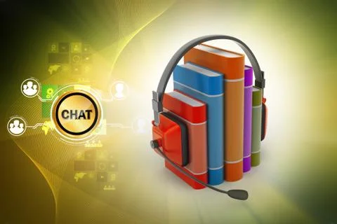Audio book concept Stock Illustration