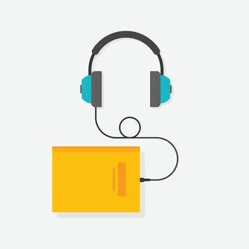 Audio book concept Stock Illustration