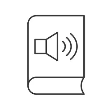 Audio book, e learning or online education concept Stock Illustration