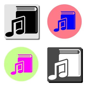 Audio book. flat vector icon Stock Illustration