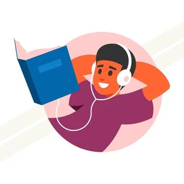 Audio-book Stock Illustration