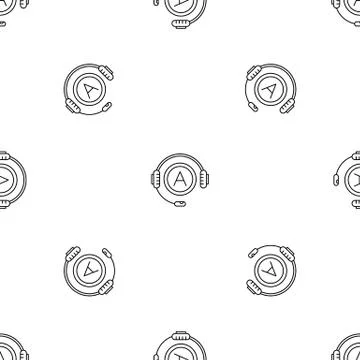 Audio book listen pattern seamless Stock Illustration