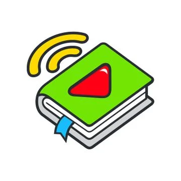 Audio book sign Stock Illustration