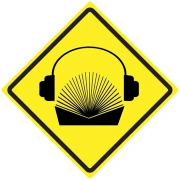 Audio Book Sign Stock Illustration