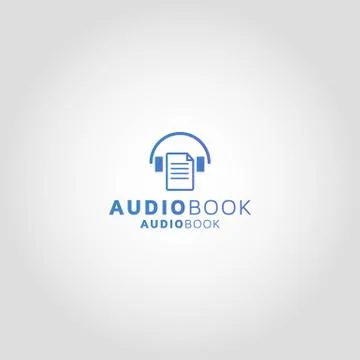 Audio book Vector logo design template inspiration Stock Illustration