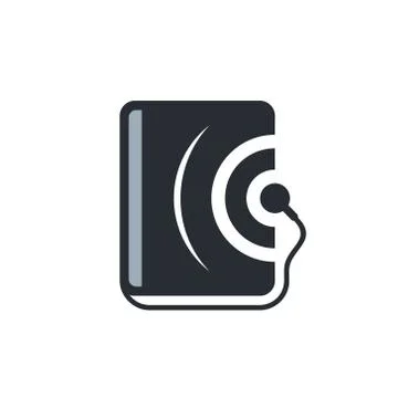 Audio book vector sign Stock Illustration