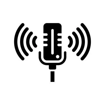 Audio, broadcast icon. Illustrazione stock