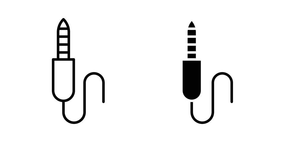 Audio Cable icon graphic design. web icons vectors Stock Illustration