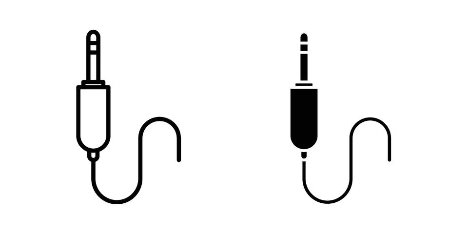 Audio Cable icon vector design illustrations Stock Illustration