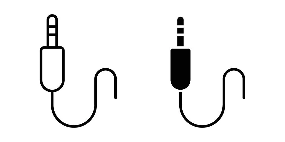 Audio Cable icon vector, illustration icon set Stock Illustration