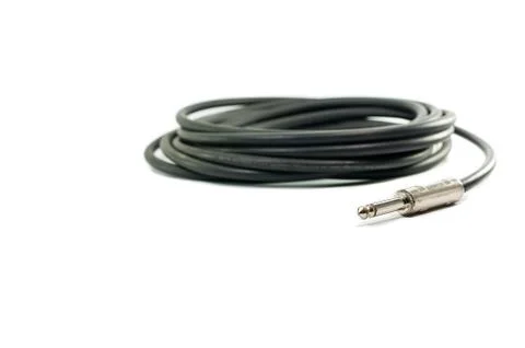 Audio cable isolate on white background Stock Photos