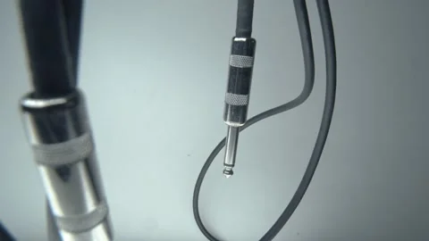 Audio cable jack Stock Footage 130588804
