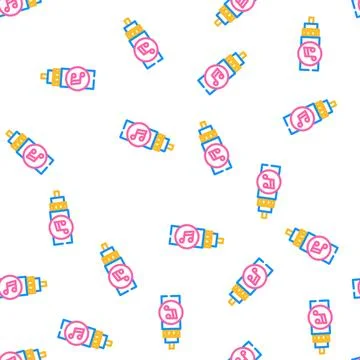 Audio cable vector seamless pattern Stock Illustration
