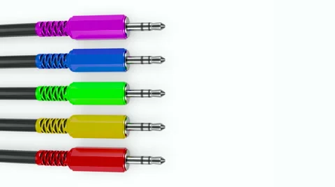 Audio Cables Stock Footage 46320910
