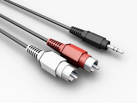 Audio cables Stock Illustration