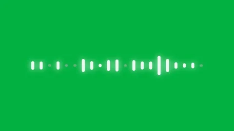 Audio Capsule Bar Equalizer Visualizer Mono White Green Screen Stock Footage 342759981