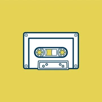 Audio cassete. Stock Illustration