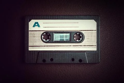 Audio Cassette closeup Stock Photos